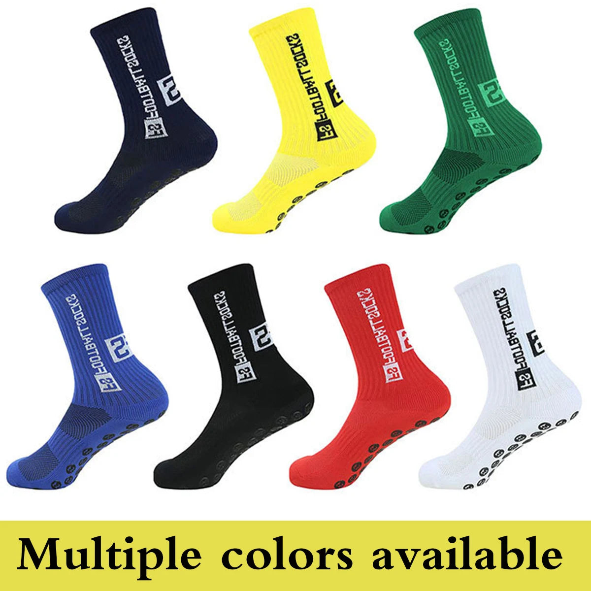 Elite Anti-Slip Grip Soccer Socks – 4 Pairs for Maximum Traction & Performance