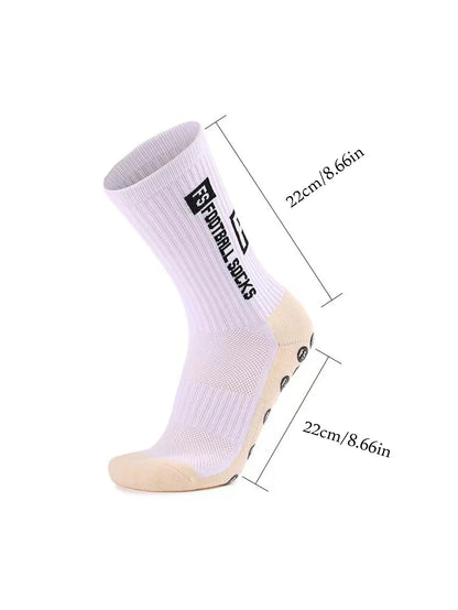 Elite Anti-Slip Grip Soccer Socks – 4 Pairs for Maximum Traction & Performance